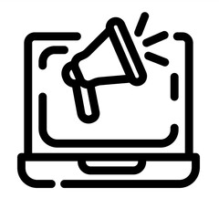 Laptop Advertising Icon