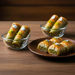 Paan Baklava Rolls: A Fusion of Indian & Middle Eastern Sweets.
