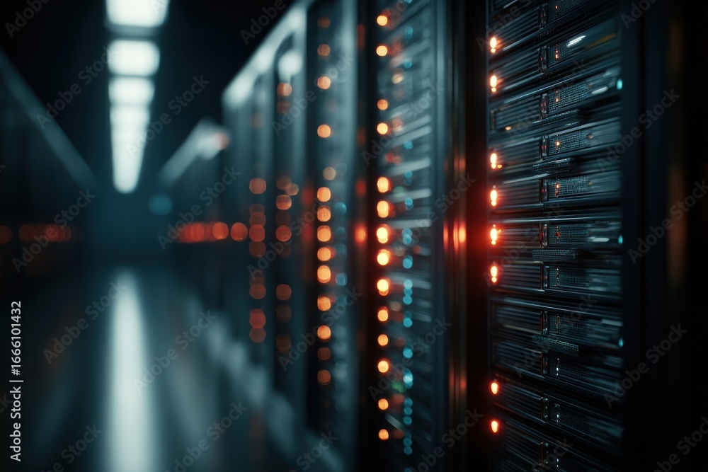 Poster data center server infrastructure electronics.