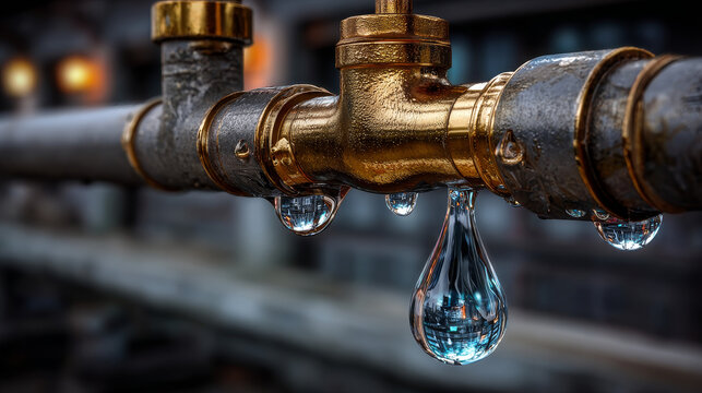 leaky pipe vector graphic illustration, how to detect and repair a leaking pipe