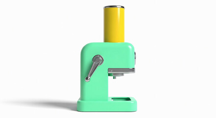 Bright yellow top mint green kitchen appliance for healthy dessert preparation and smoothies