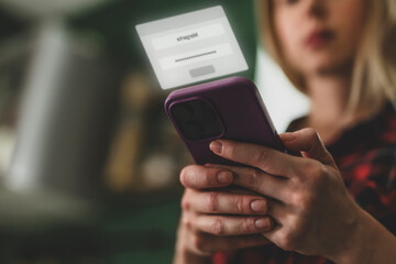 Secure mobile login with digital identity verification at home