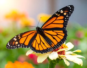 Fototapeta premium Monarch butterfly on a flower (1)