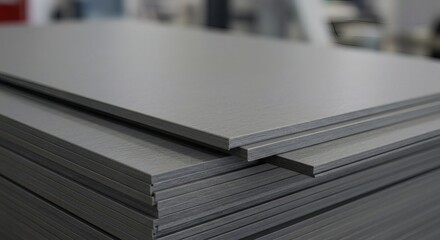 Stacked Gray Panels Modern Texture  Industrial Elegance.