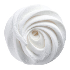 Close-up of a white meringue with a textured surface