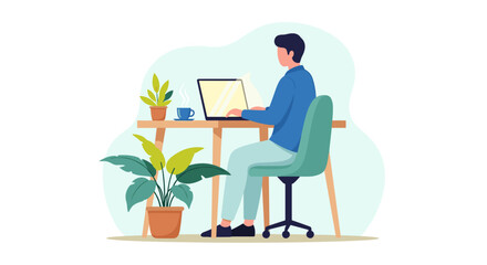 Team planning a vibrant garden layout with seeds, tools, and watering can for growth