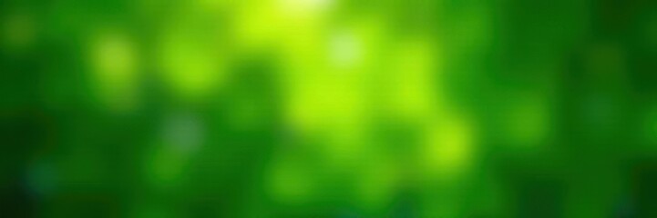 Abstract green bokeh lights, blurred nature scene, leaves, lime, green