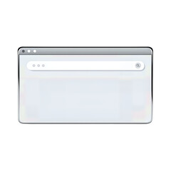 Browser chrome frame with generic tabs and bar, neatly isolated on transparent background.