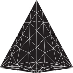 Striking geometric pyramid design with clean lines for impactful branding and modern presentations