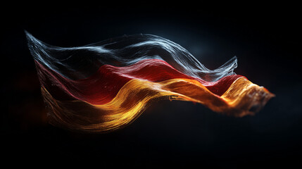 German Unity Day celebration with colorful liquid forming Germany flag