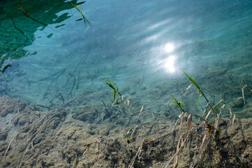 View of a lake to the bottom of the ground