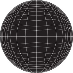 Dynamic global network sphere with modern grid lines for technology and communication concepts