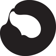 Abstract black and white design element creates modern, bold visual impact in minimalist style