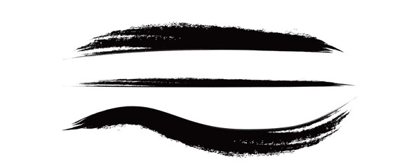 Obraz premium Brush Stroke Vector Set for Ink and Calligraphy Art