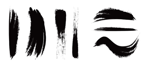 Brush Stroke Vector Set for Ink and Calligraphy Art