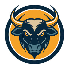 Bull logo inside circle