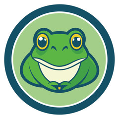 Frog logo inside circle