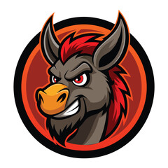 Strong Donkey Logo Inside Circle