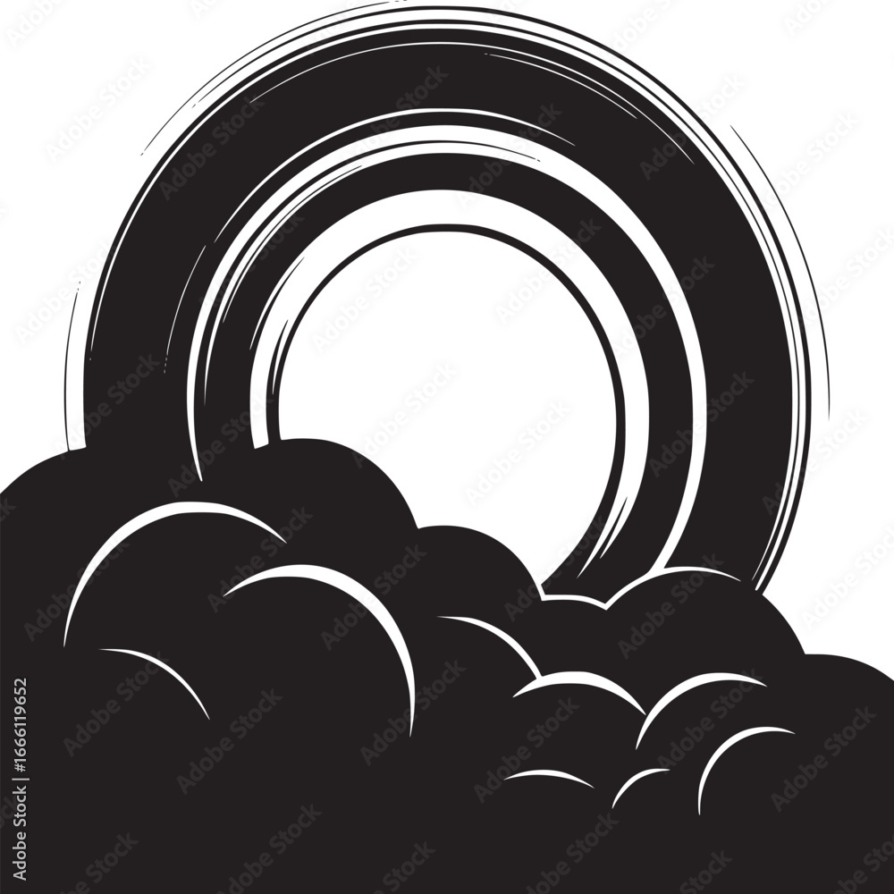 Poster dynamic black and white swirling abstract design element for modern creative projects and graphic de