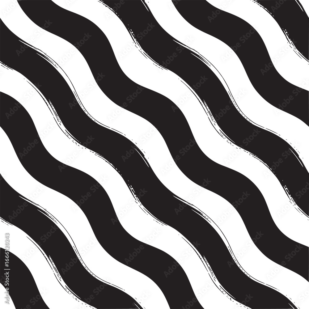 Poster create a dynamic impact with this striking black and white wavy pattern for your next design project