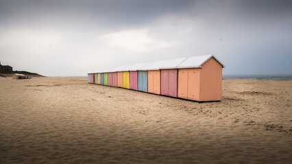 beach huts at the seaside