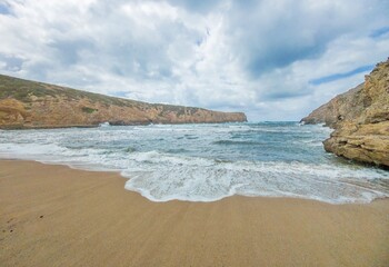 Sardegna, Italy - The worderful south coast of Sardinia region, in the area of Sulcis, province of Cagliari. Here in particular the Buggerru beach named Cala Domestica