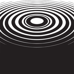 Obraz premium Captivating hypnotic circles creating a mesmerizing black and white background, perfect for design projects