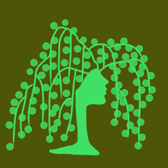 The Green Spirit of Nature green abstract background