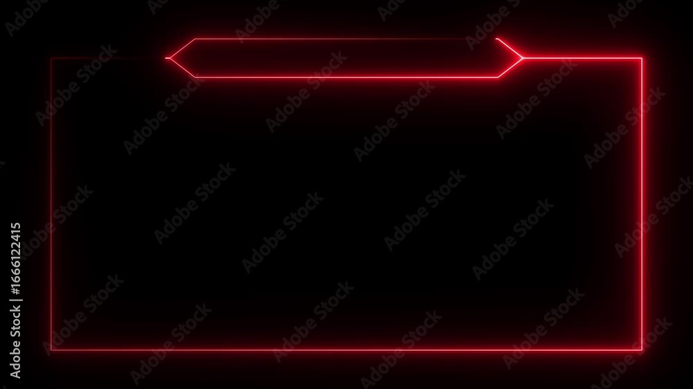 Poster neon live streaming frame animation. glowing streaming game live stream overlay motion graphics. med