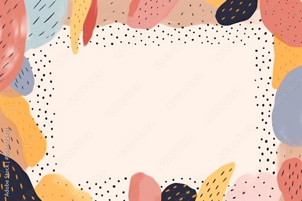 Poster autumn copy space frame backgrounds confetti pattern.