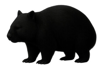 Wombat silhouette with stocky build and short legs