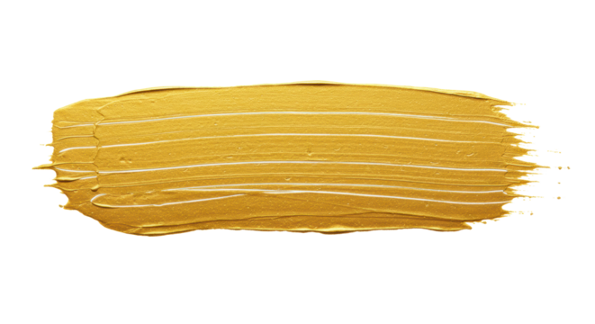 Abstract textured metallic gold stroke with white linear details on a transparent background, flat lay studio shot, razor-sharp focus, concept of luxury design excellence