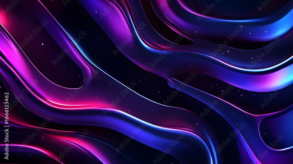 Poster a mesmerizing abstract design featuring flowing, vibrant colors and dynamic shapes.