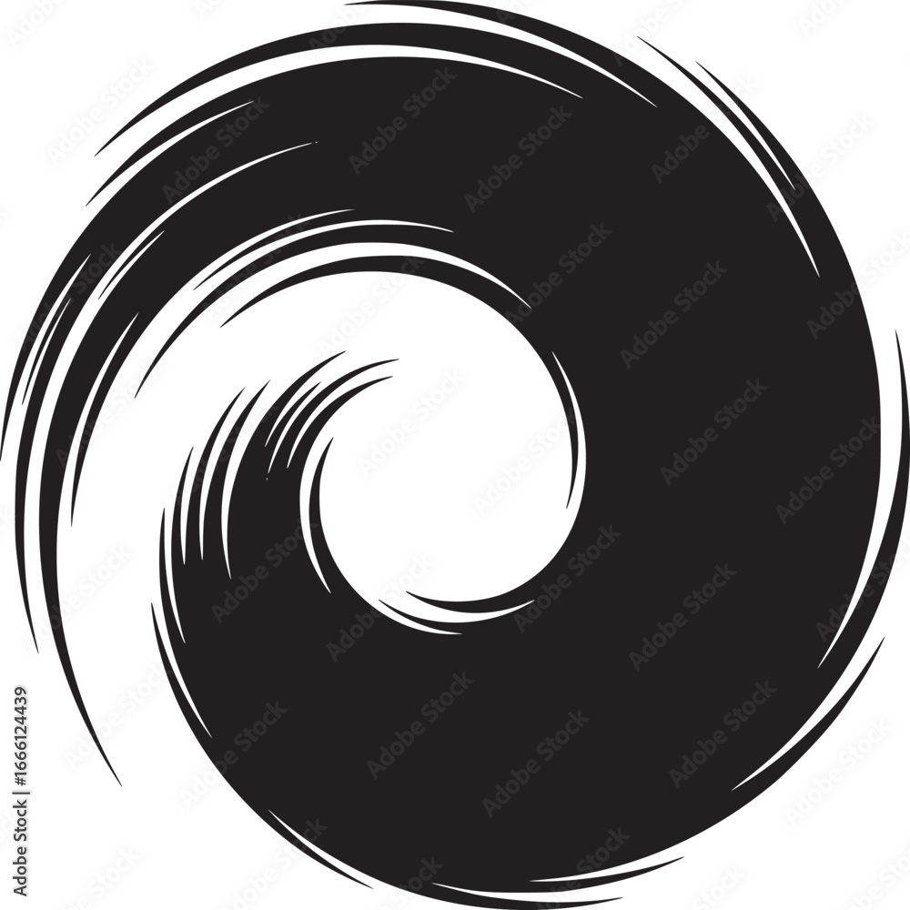 Aufkleber dynamic swirl shape creates a modern, abstract background element or design accent for sleek present