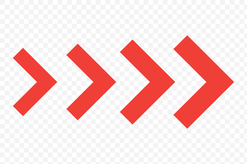 Arrow moving dynamic symbols. Road lines arrow zigzag chevron speeds flat style. EPS 10.