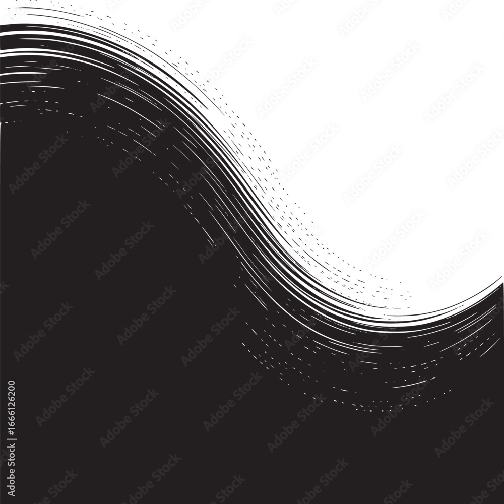 Poster elegant dynamic abstract wave background in black and white for modern creative projects and present