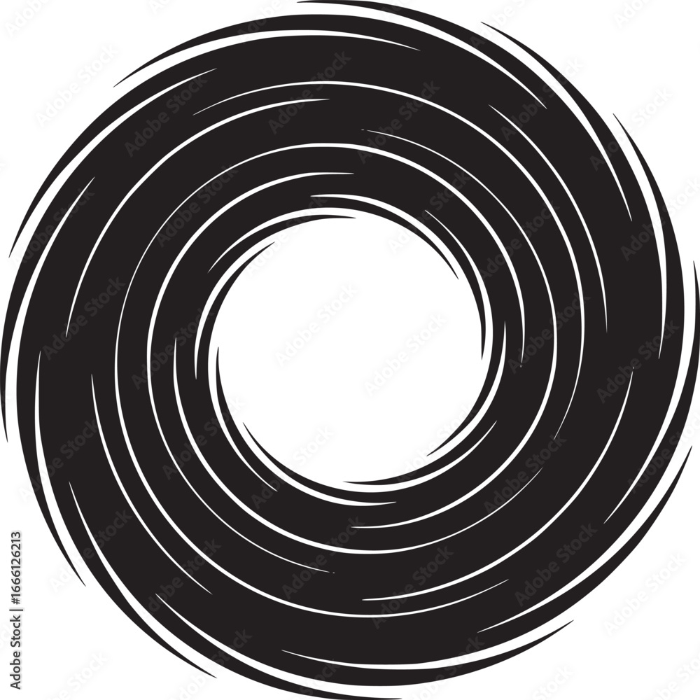 Aufkleber dynamic black and white swirl creates a modern and elegant abstract design element for any project