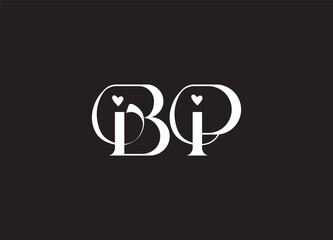 BP Logo Design Vector. Elegant Monogram Logo Design