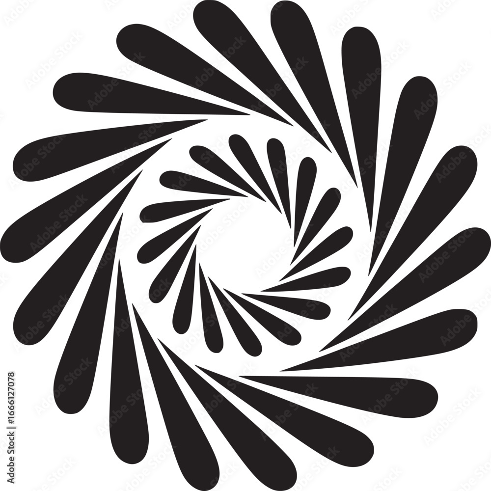 Poster elegant black swirl design creates a dynamic, modern background element for creative projects instan