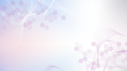 Health care abstract background with lines, dots and hexagons. Medical innovation banner template concept. illustration.