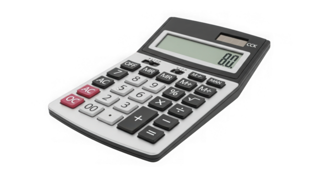 Desk Calculator 3d Render Closeup