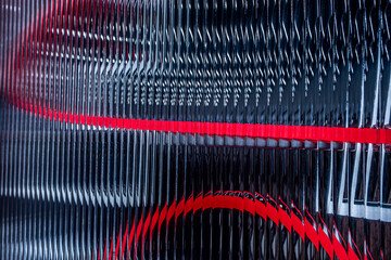 Luminous Lines On The transparent polycarbonate cells