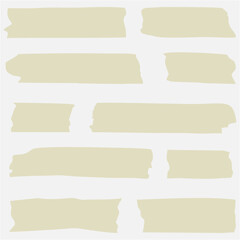 illustration of torn tape isolated with clippings