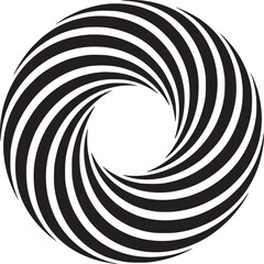 Obraz premium Dynamic optical illusion with black and white vortex pattern for modern branding and design projects