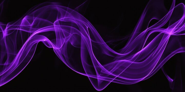 Abstract purple smoke trails swirling against a dark background creating a dynamic effect - Powered by Adobe
