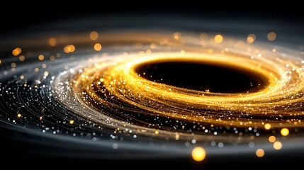 the image shows a swirl of light against a dark background, creating a sense of depth and motion