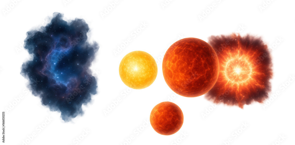 Wall mural stellar evolution with the life cycle of a star
