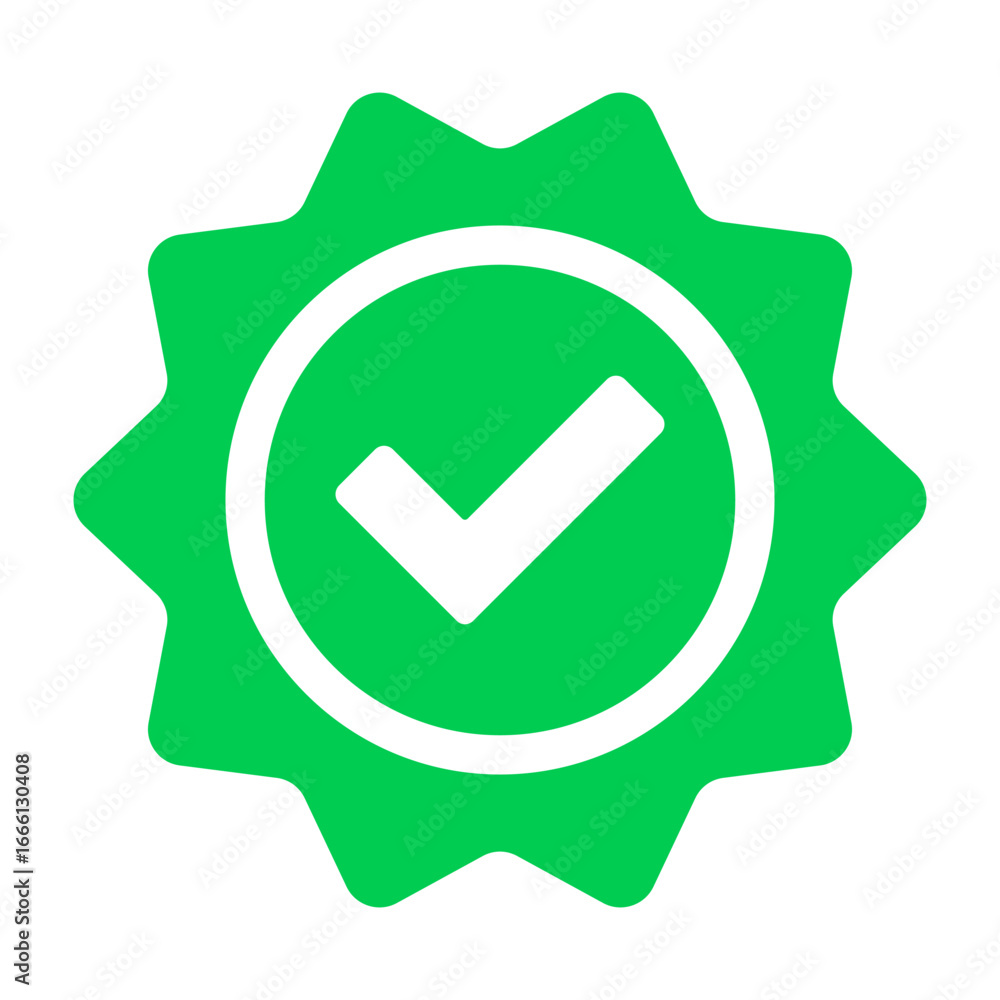 Poster verified badge icon tick symbol vector approved check mark icon. blue checkmark icons - certificate 