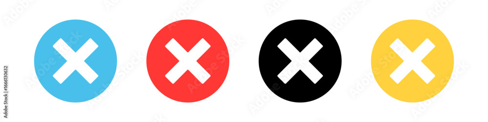 Poster check mark icon button set. check box icon with right and wrong buttons and yes or no checkmark icon