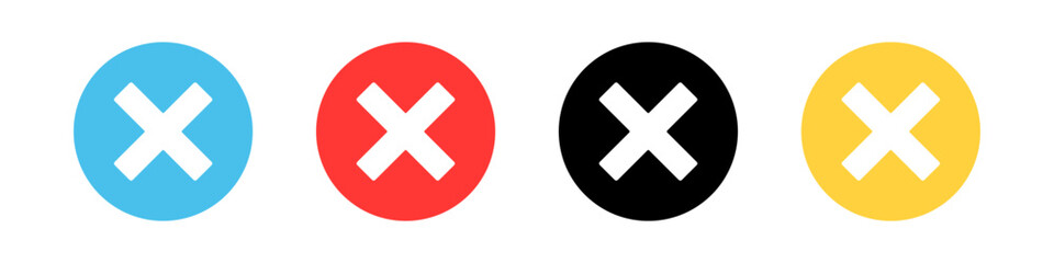 check mark icon button set. check box icon with right and wrong buttons and yes or no checkmark icons in green tick box and red cross. vector illustration